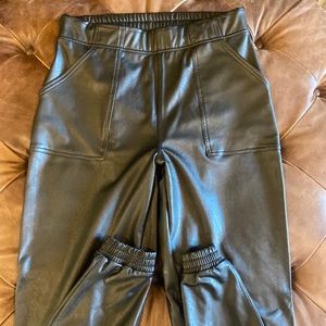 Spanx faux leather jogger
